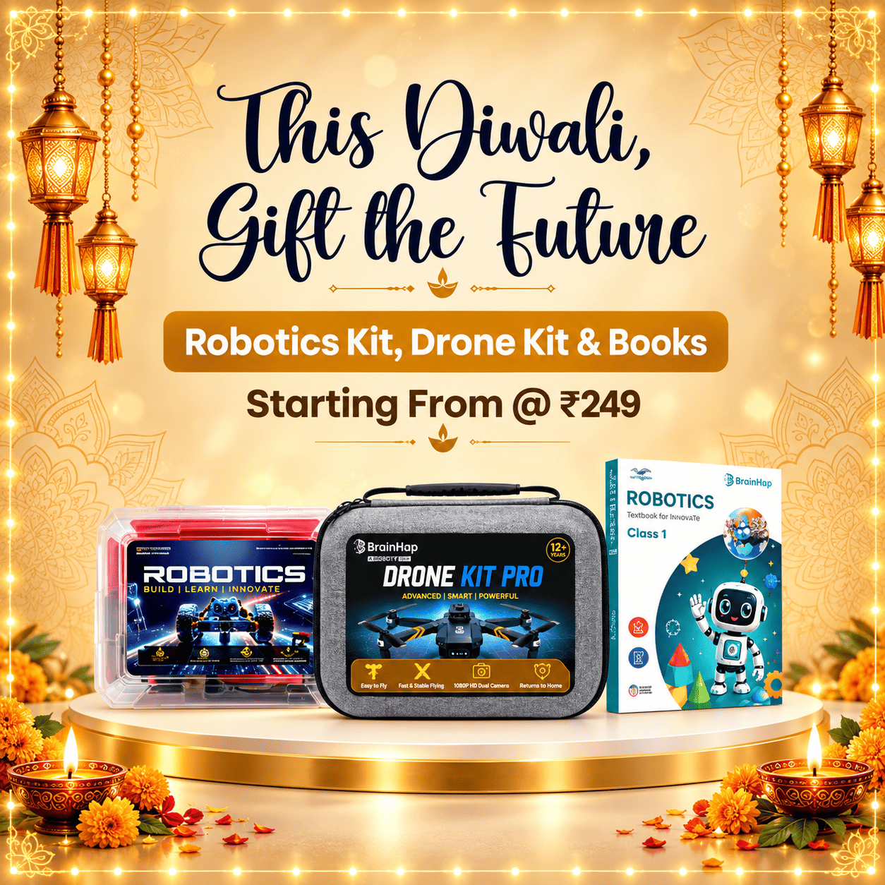 This Diwali, Gift the Future - Robotics Kit, Drone Kit & Books starting from ₹249